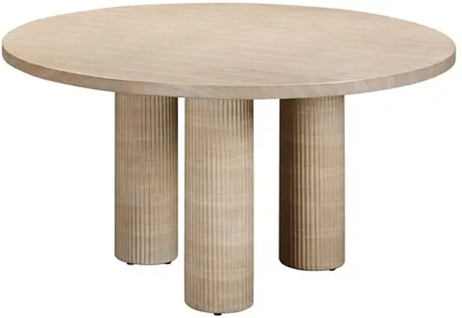 Weston Textured Indoor/Outdoor Round Dining Table - Travertine