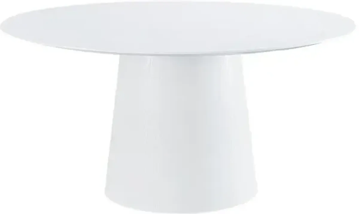 Dawson 62" Round Dining Table - White Ash - Handcrafted