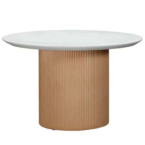 Willa Indoor/Outdoor Round Dining Table - Faux Terrazzo/Terracotta