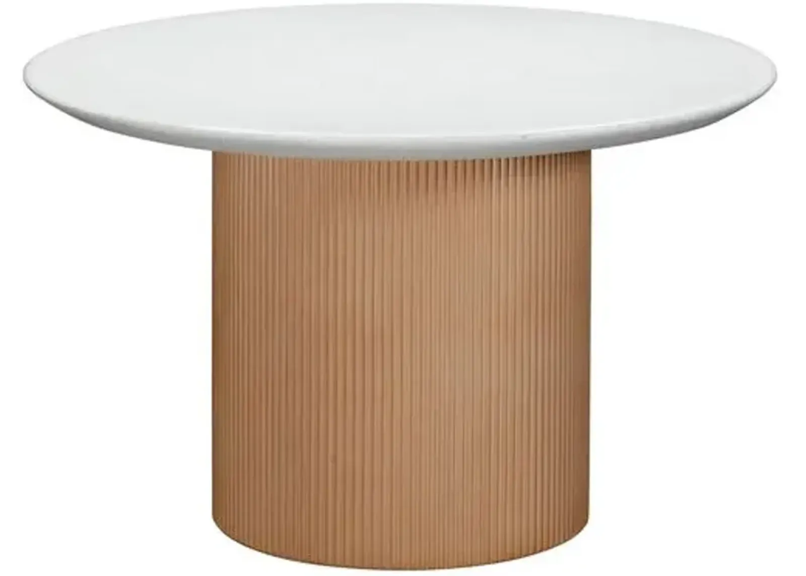 Willa Indoor/Outdoor Round Dining Table - Faux Terrazzo/Terracotta