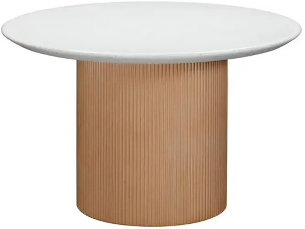 Willa Indoor/Outdoor Round Dining Table - Faux Terrazzo/Terracotta