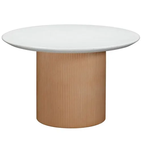 Willa Indoor/Outdoor Round Dining Table - Faux Terrazzo/Terracotta