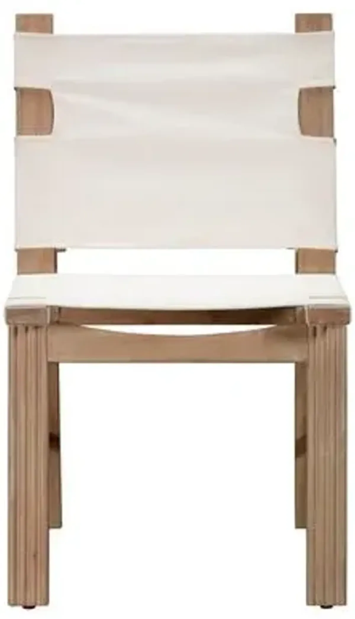 Set of 2 Declan Outdoor Dining Chairs - Cream - White