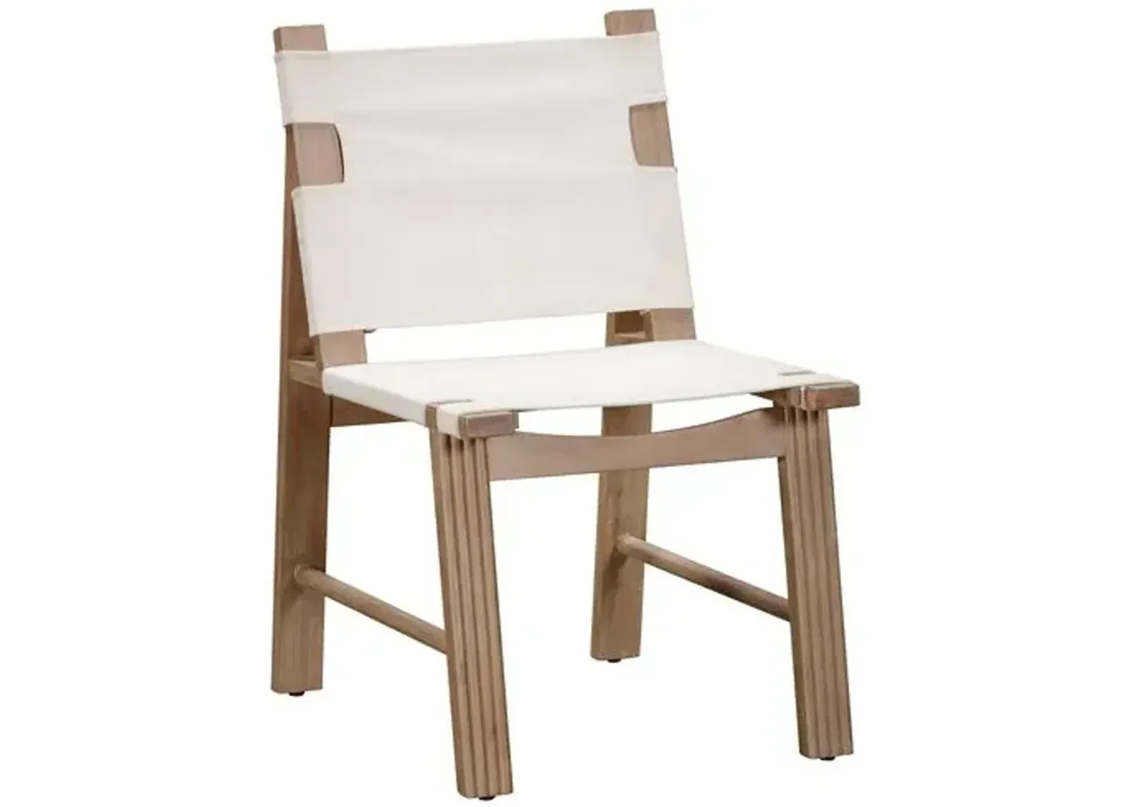 Set of 2 Declan Outdoor Dining Chairs - Cream - White