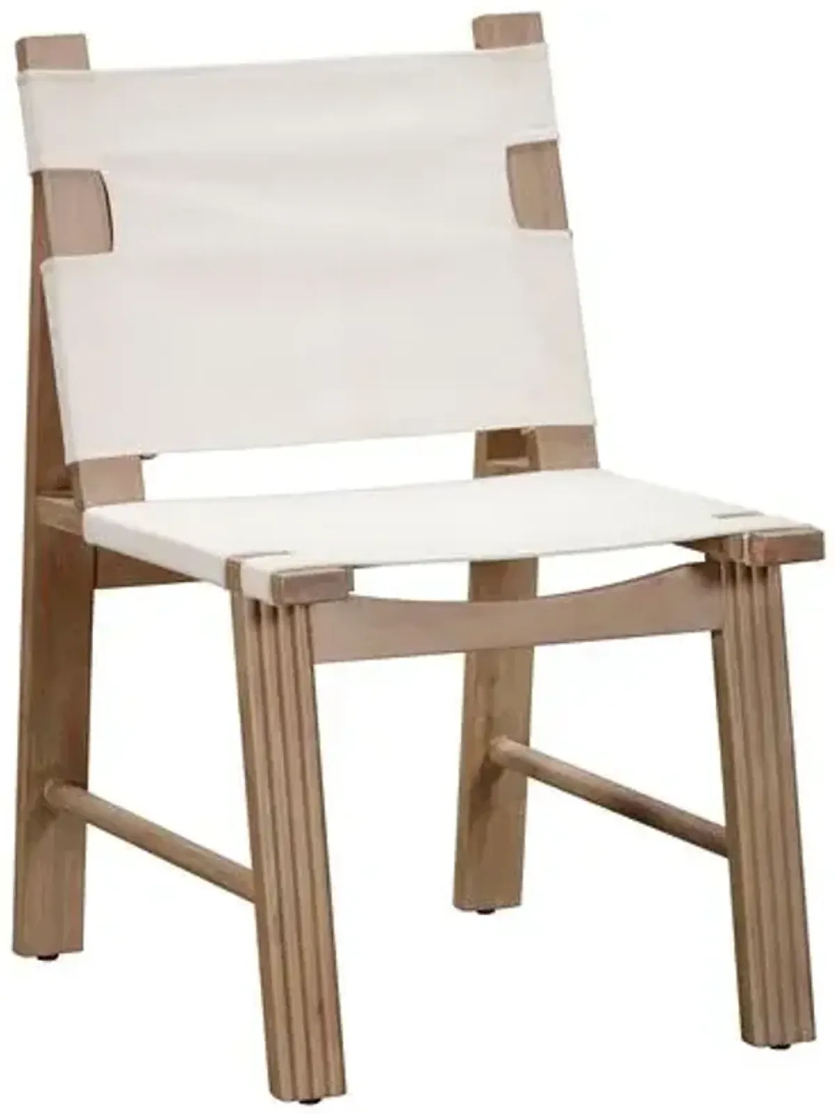 Set of 2 Declan Outdoor Dining Chairs - Cream - White