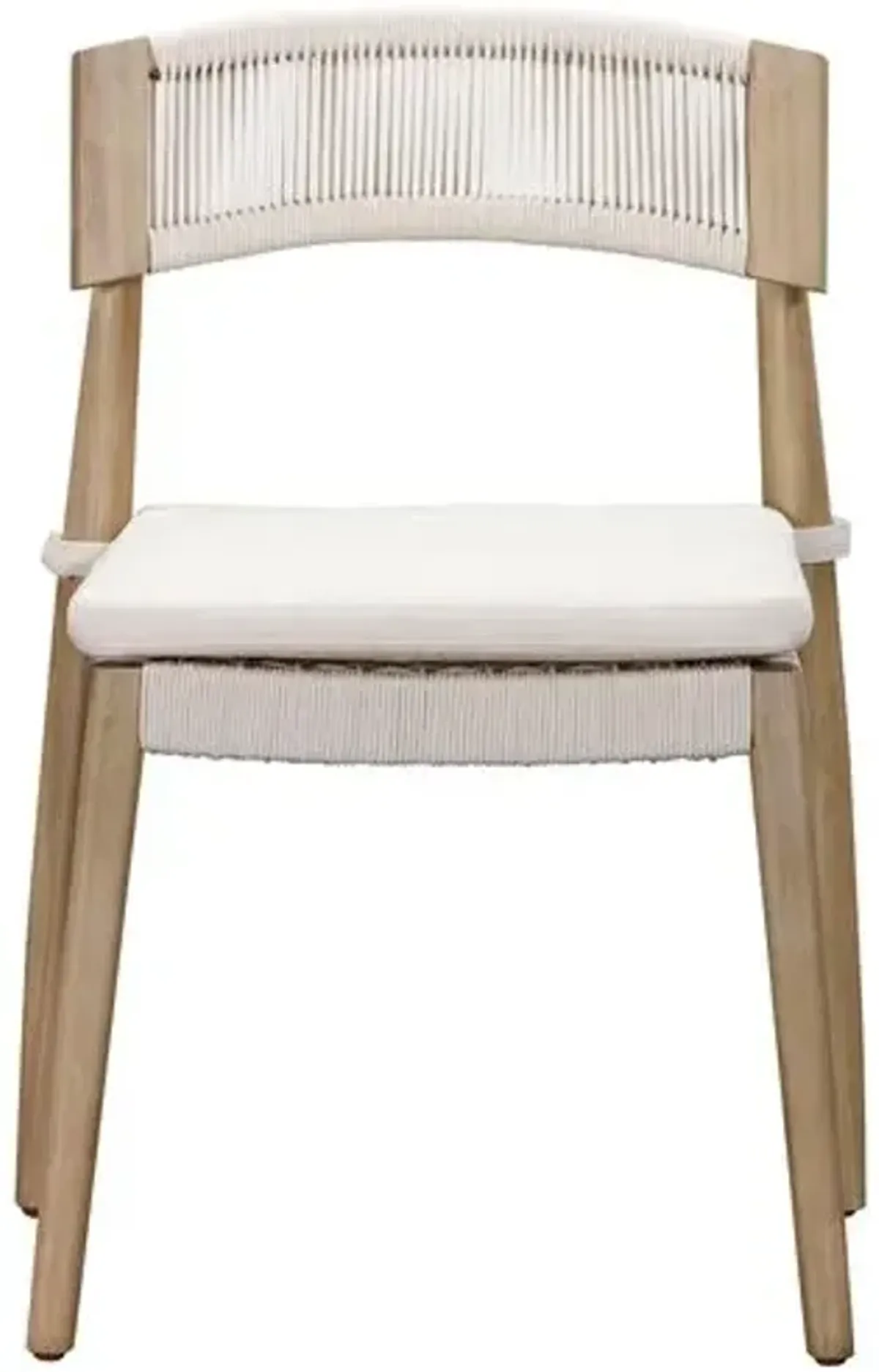 Set of 2 Daxton Outdoor Dining Chairs - Cream - White