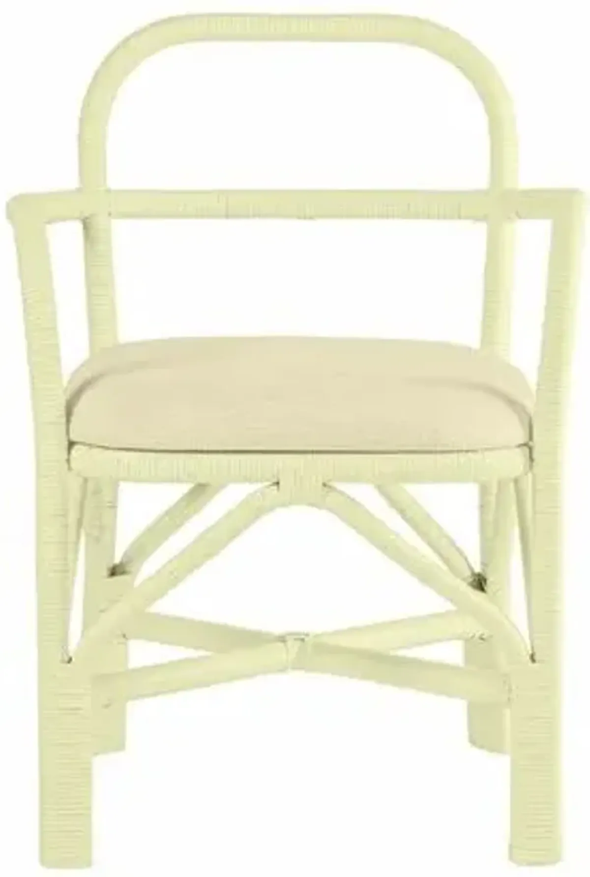 Kinsley Rattan Dining Chair - White