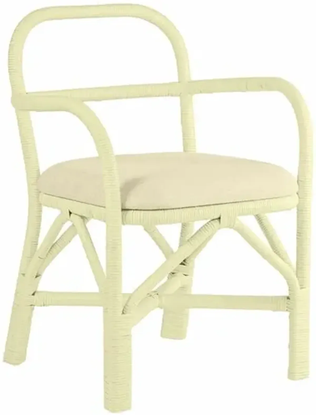 Kinsley Rattan Dining Chair - White