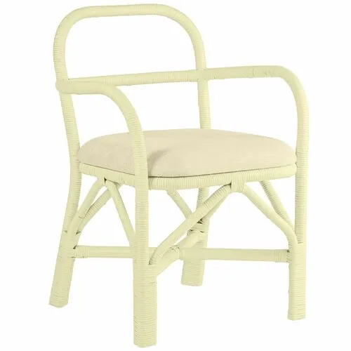 Kinsley Rattan Dining Chair - White