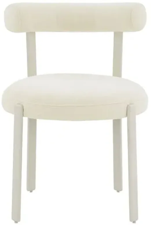 Chase Bolster Back Dining Chair - Performance Chenille - White