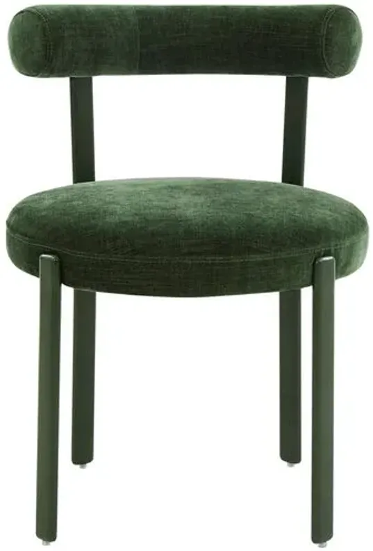 Chase Bolster Back Dining Chair - Performance Chenille - Green