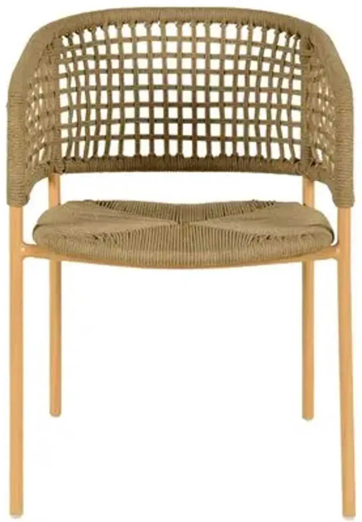 Sadie Outdoor Dining Chair - Natural Oak/Brown Rope