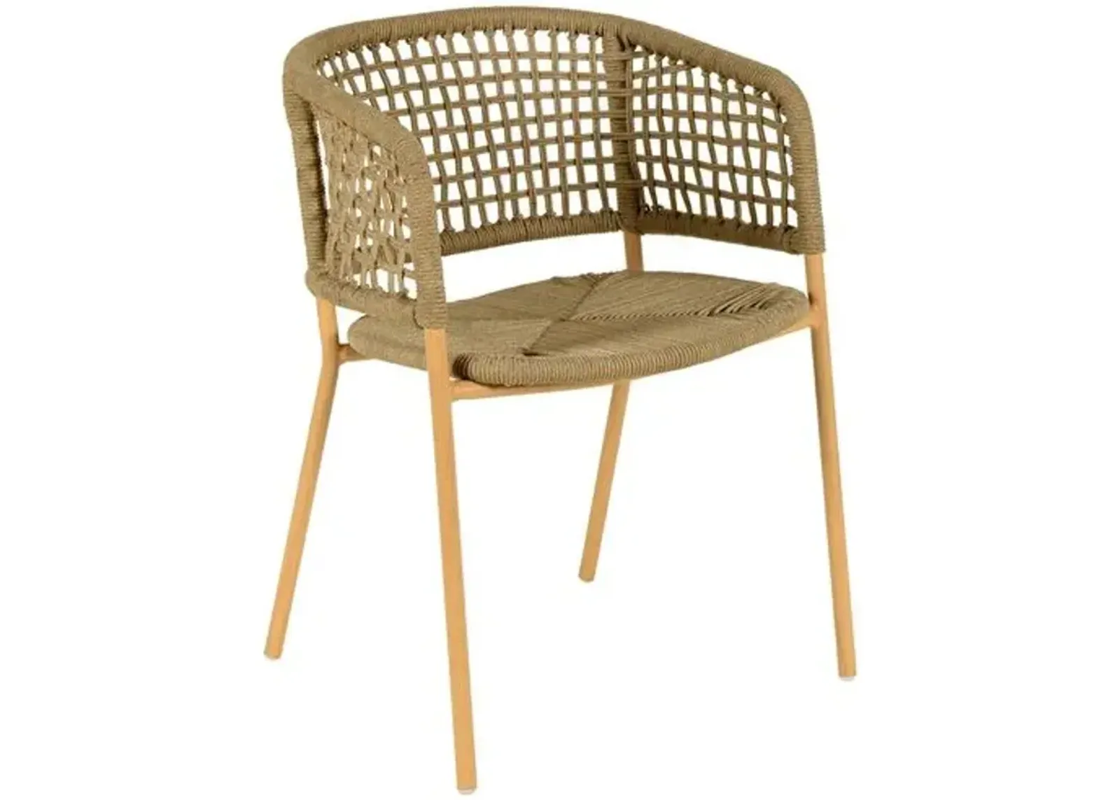 Sadie Outdoor Dining Chair - Natural Oak/Brown Rope