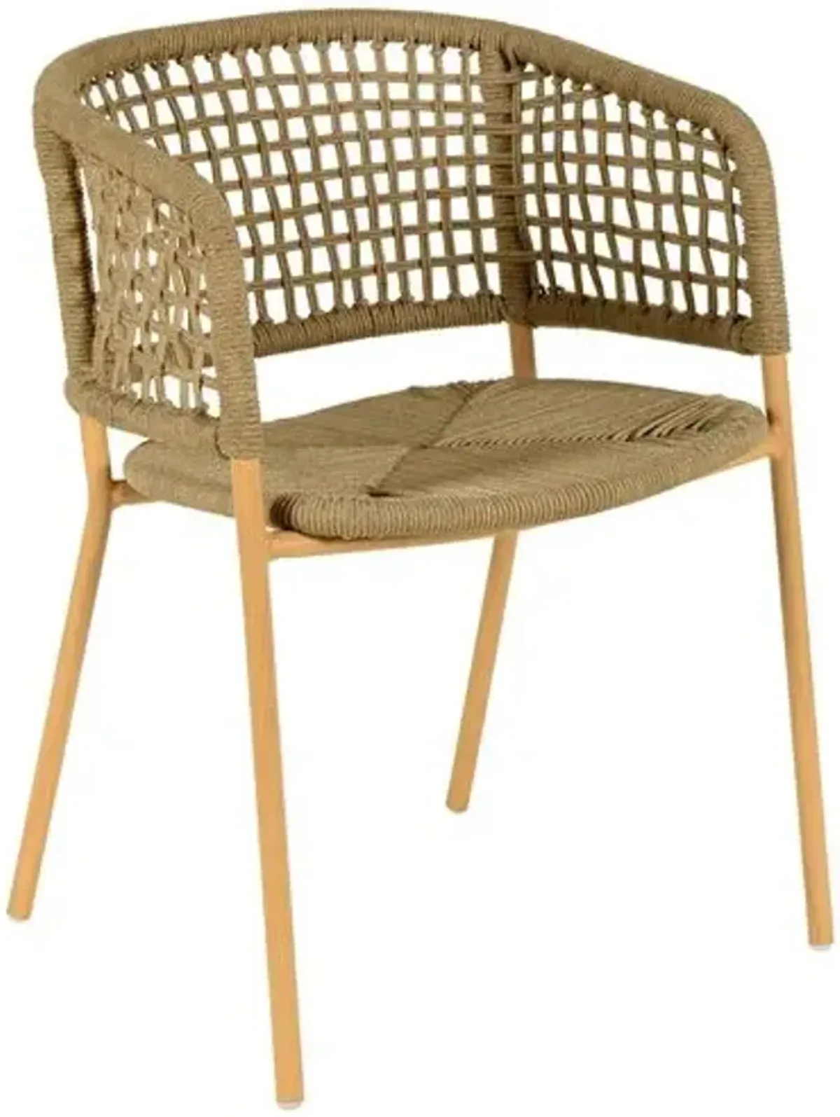 Sadie Outdoor Dining Chair - Natural Oak/Brown Rope