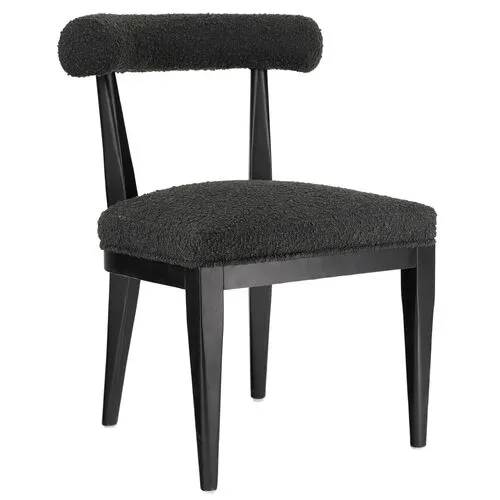 Jayden Performance Boucle Dining Chair - Black