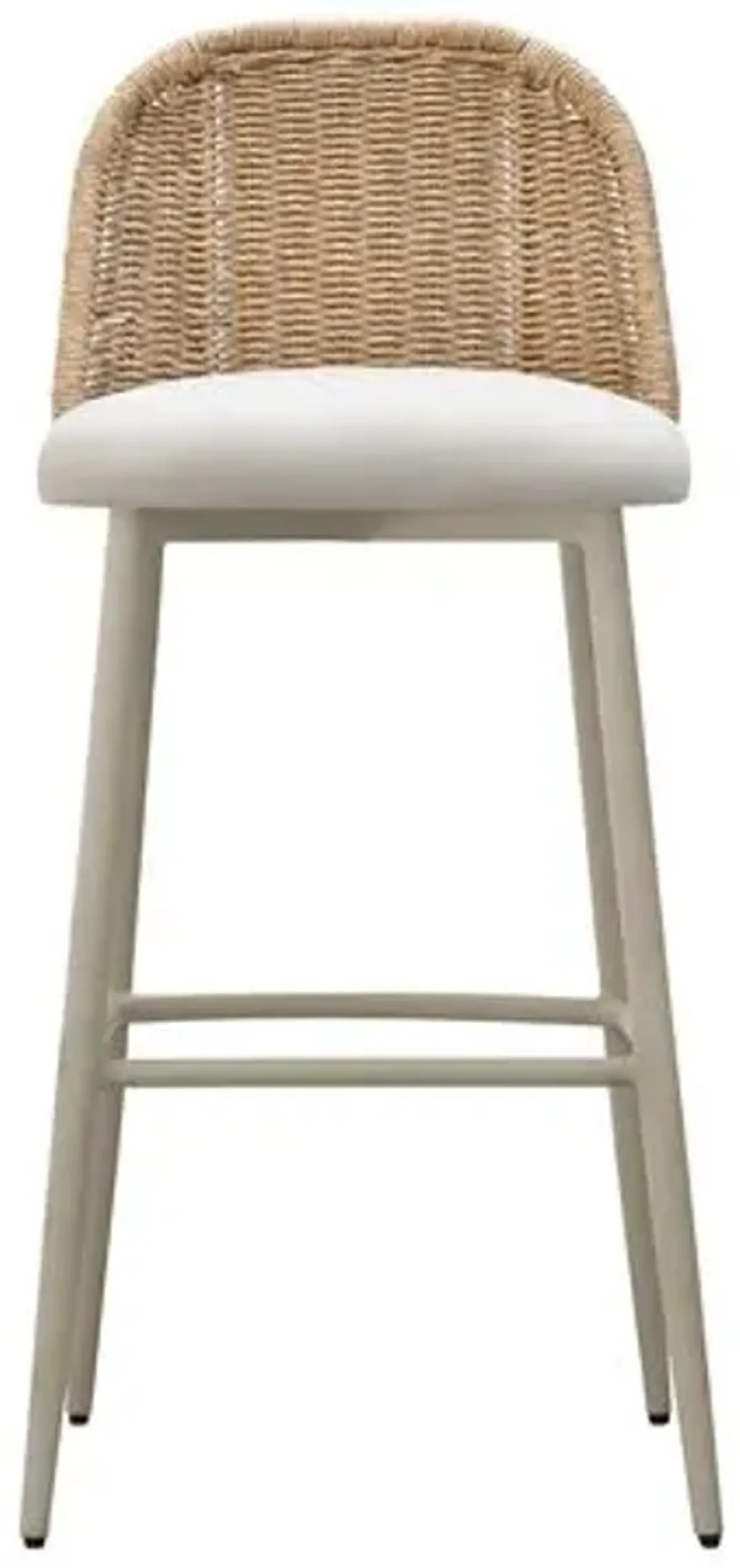 Vienna Outdoor Barstool - Natural/Cream - White