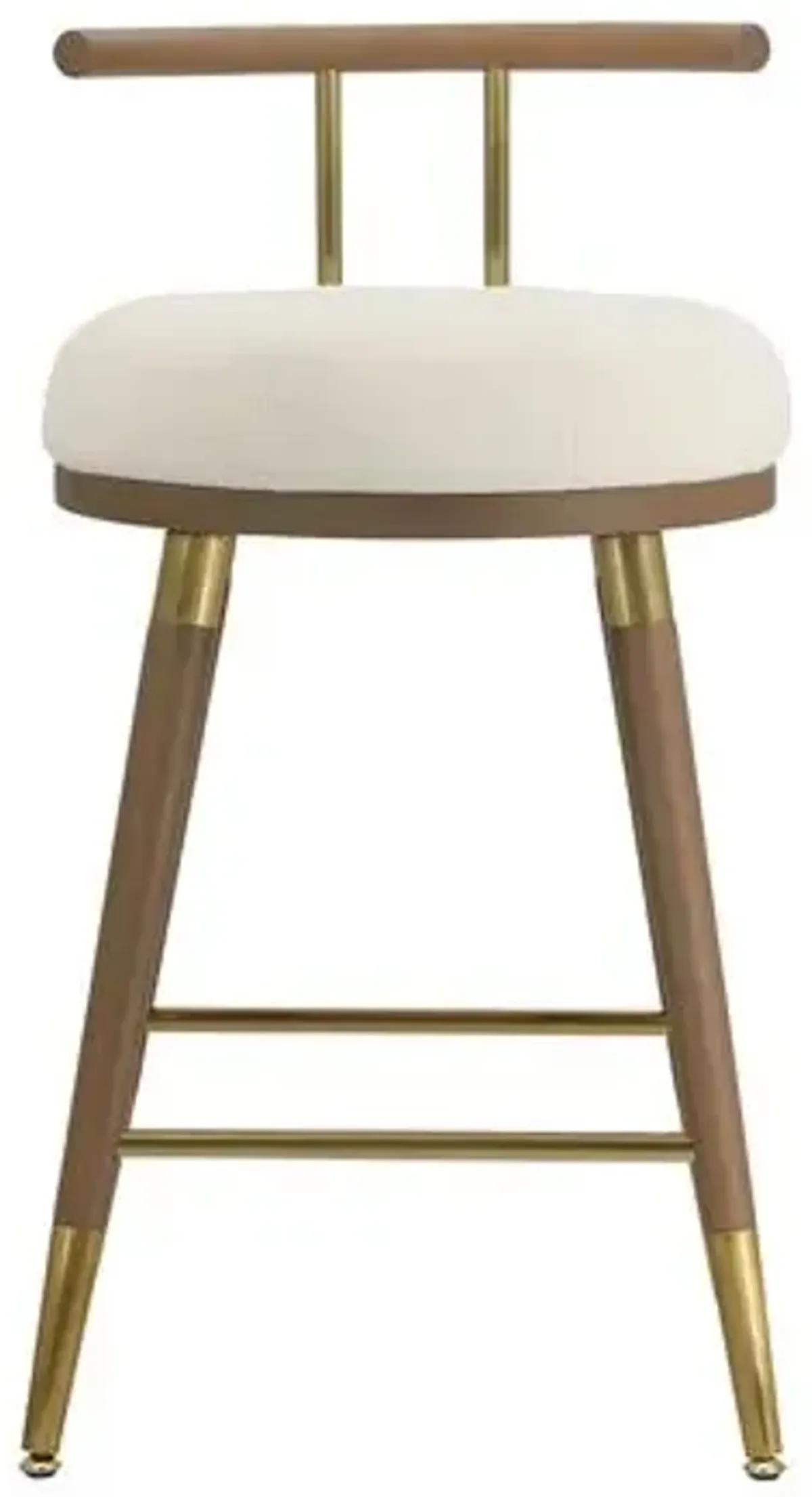 Ryker Counter Stool - Cream Velvet/Ash