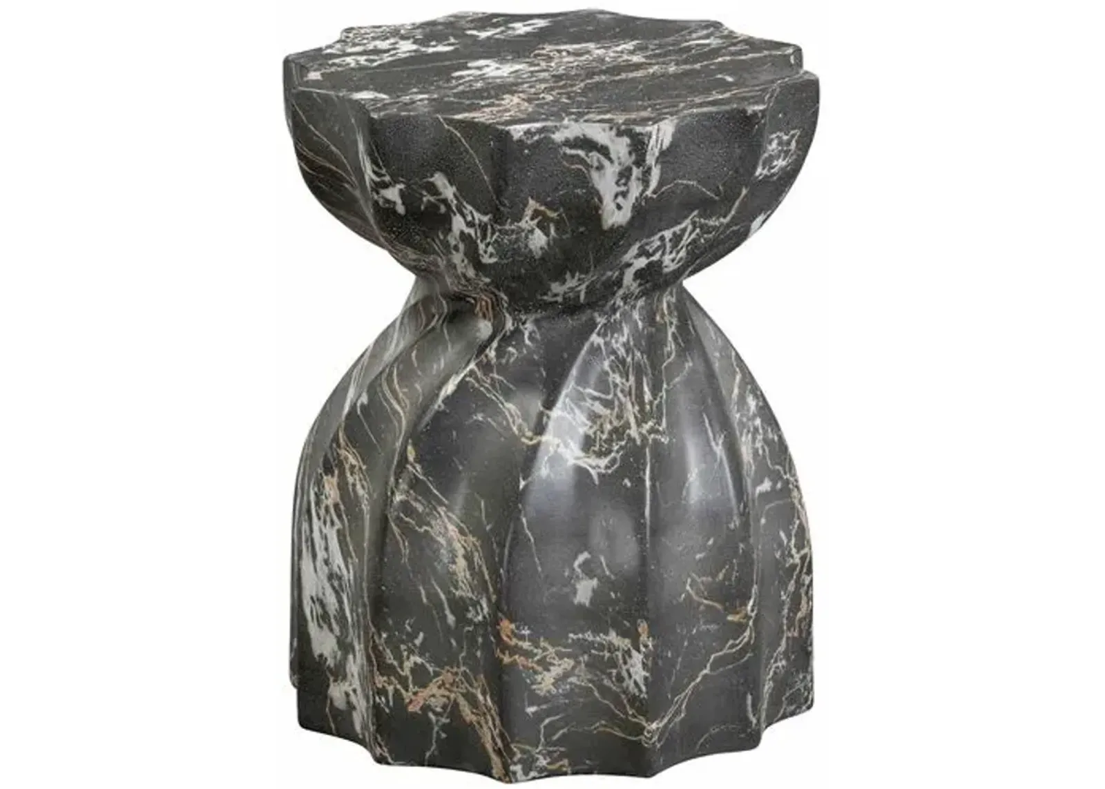 Carter Indoor/Outdoor Concrete Stool - Black