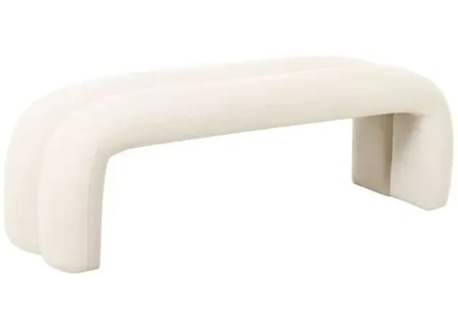 Carson Waterfall Bench - White