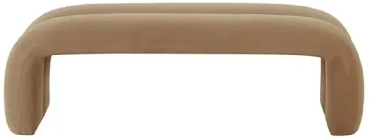 Carson Waterfall Bench - Brown