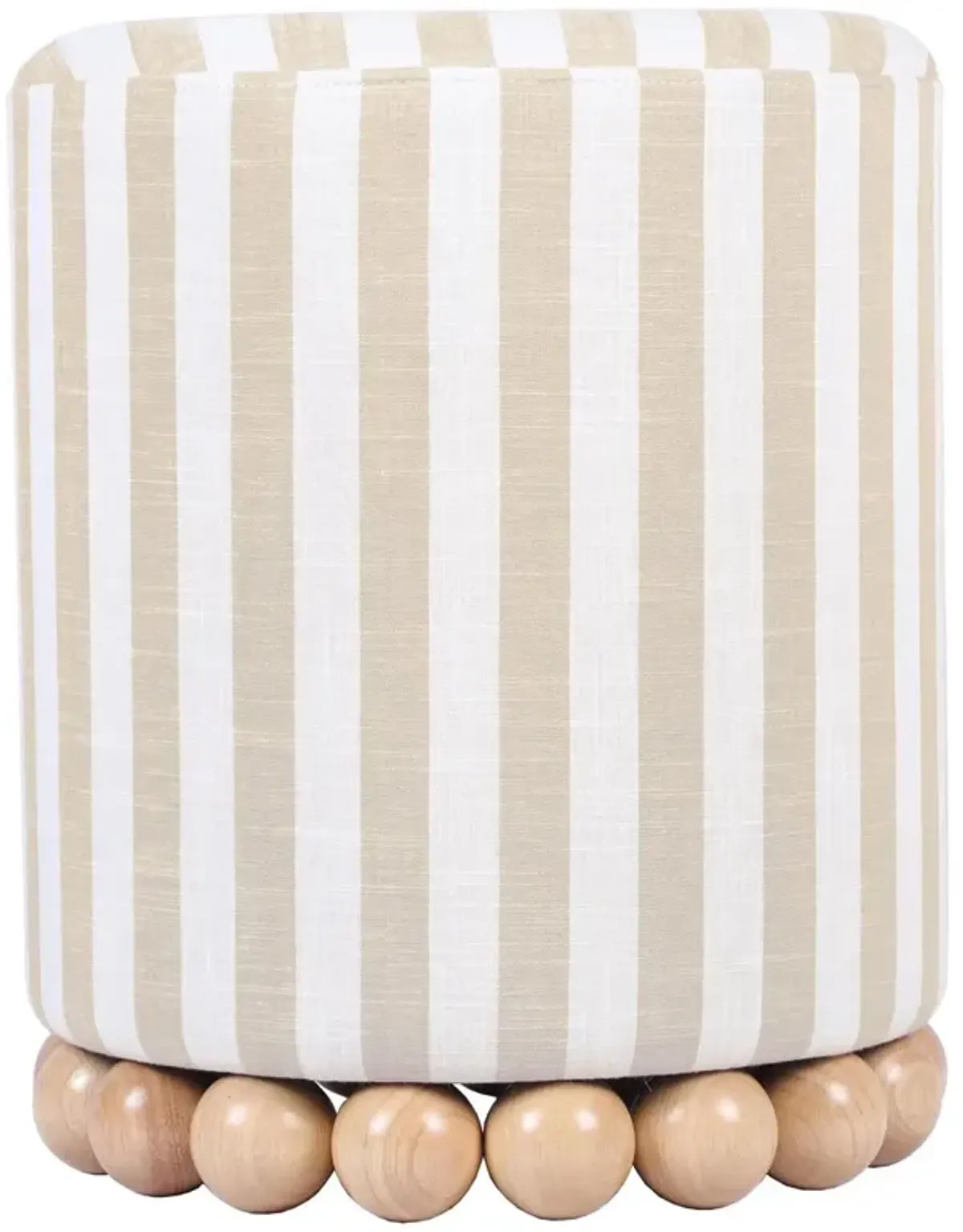 Callie Stripe Round Ottoman