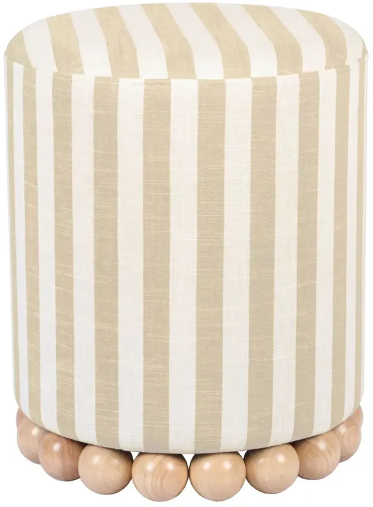 Callie Stripe Round Ottoman