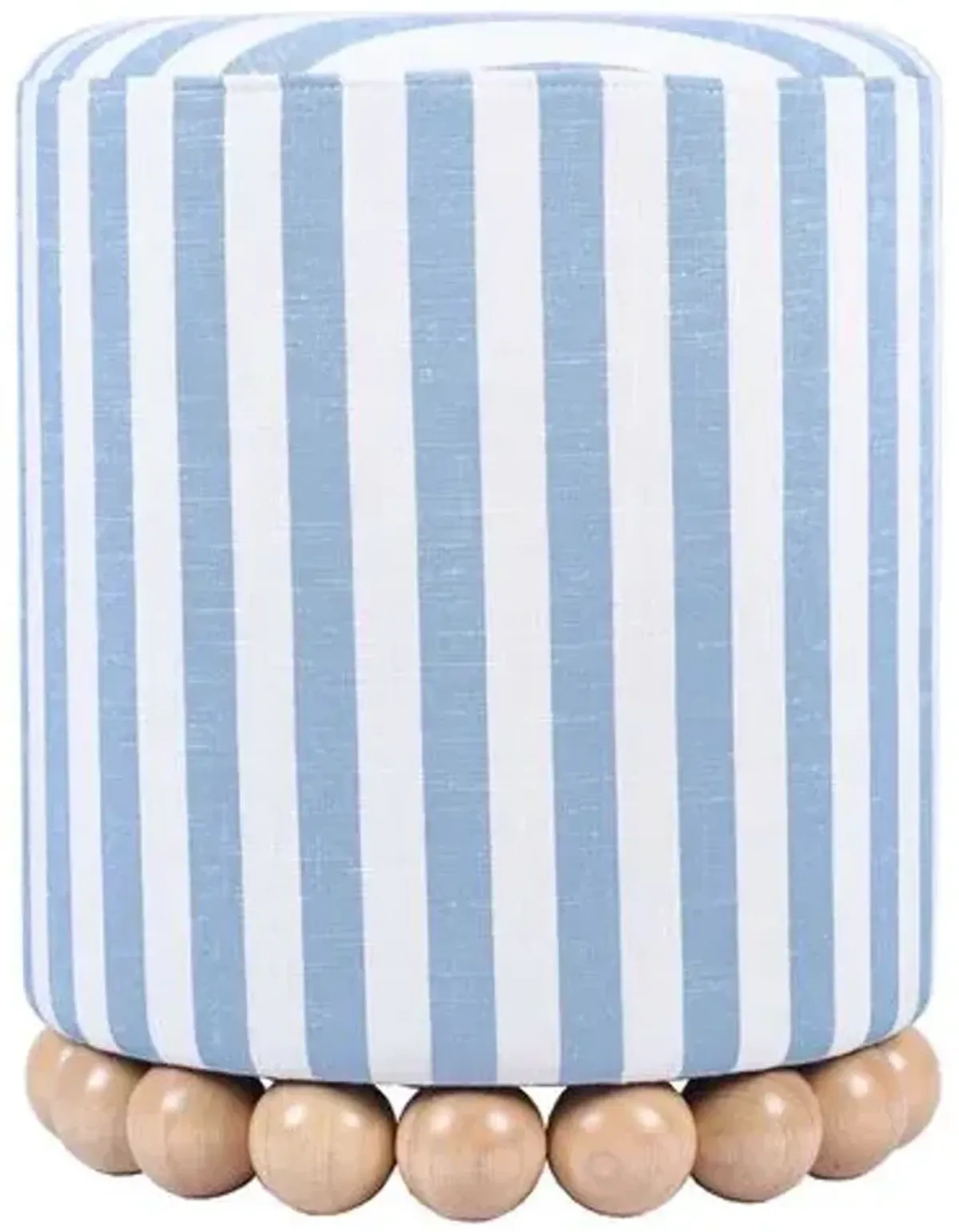 Callie Stripe Ottoman - Blue