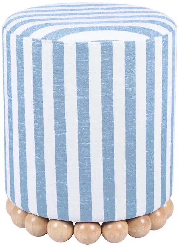 Callie Stripe Round Ottoman