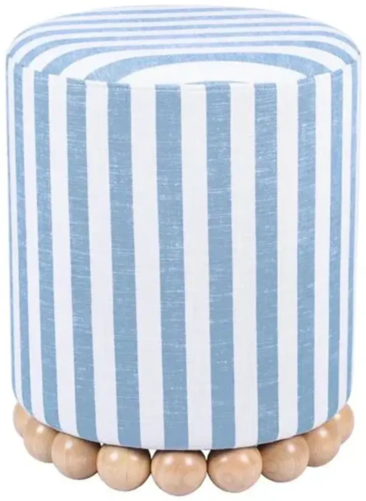 Callie Stripe Ottoman - Blue