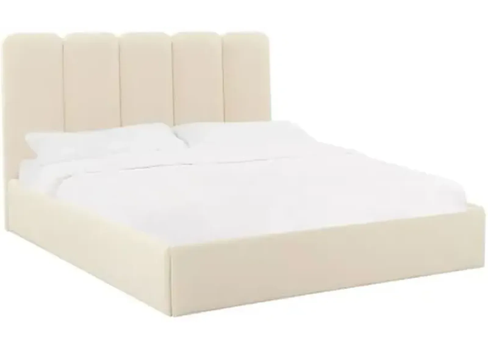 Serenity Bed - Velvet - White