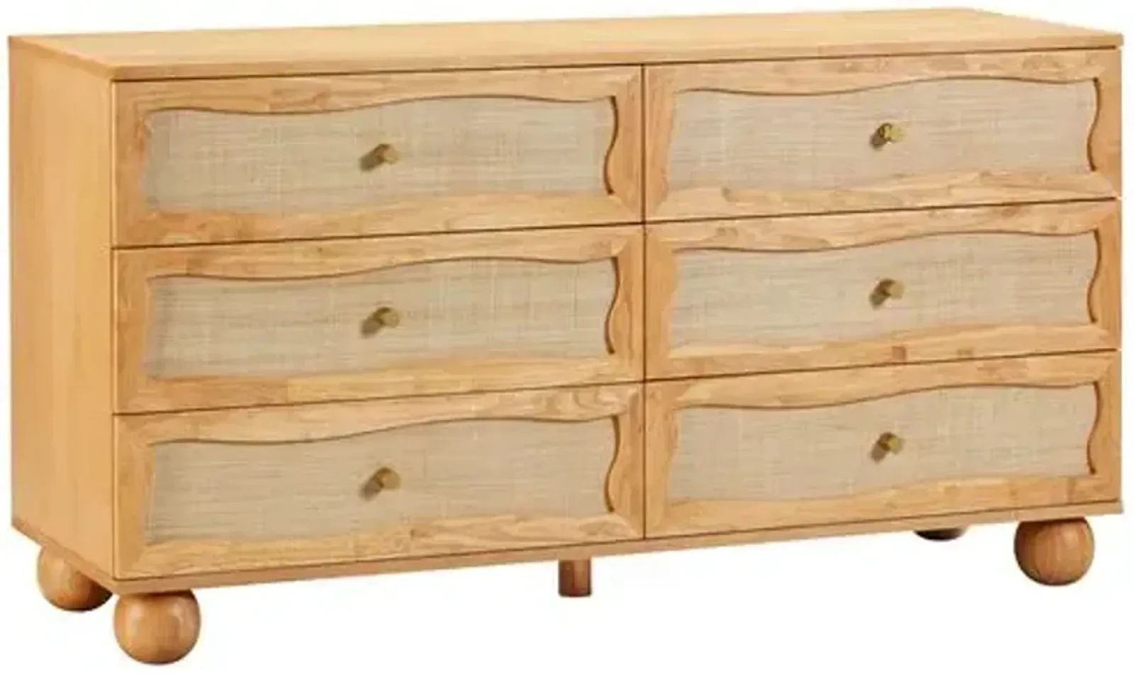 River Rattan Wavy Dresser - Natural - Brown