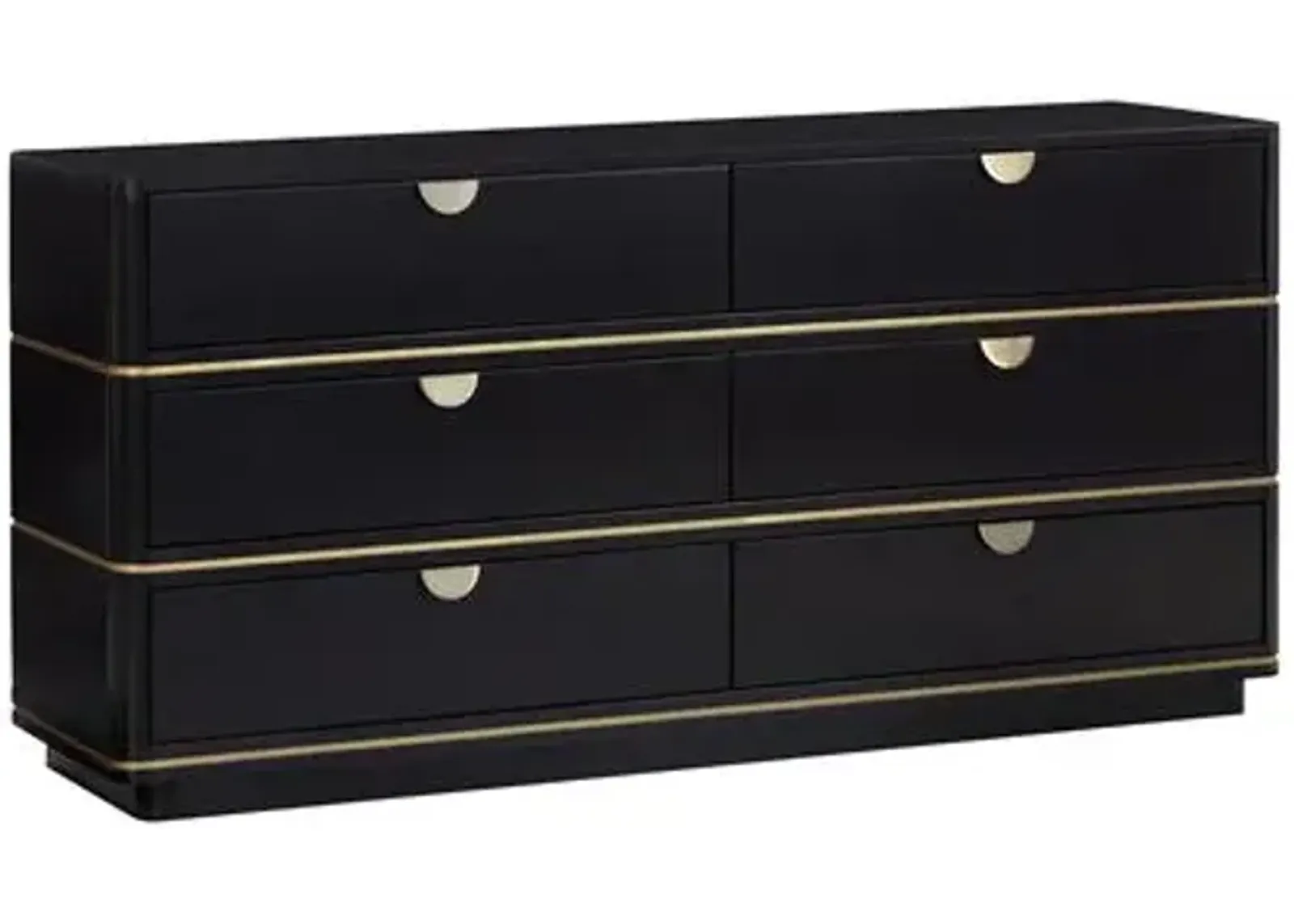 Remi 6-Drawer Dresser - Black