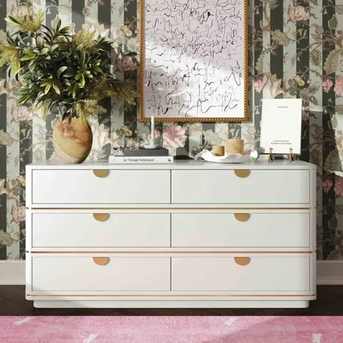 Remi 6-Drawer Dresser - White