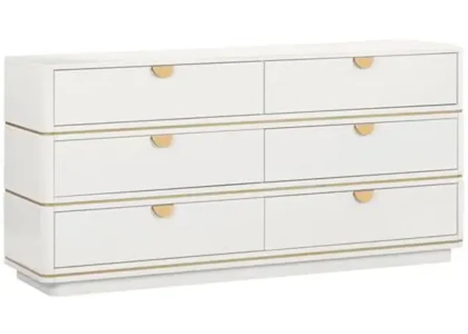 Remi 6-Drawer Dresser - White