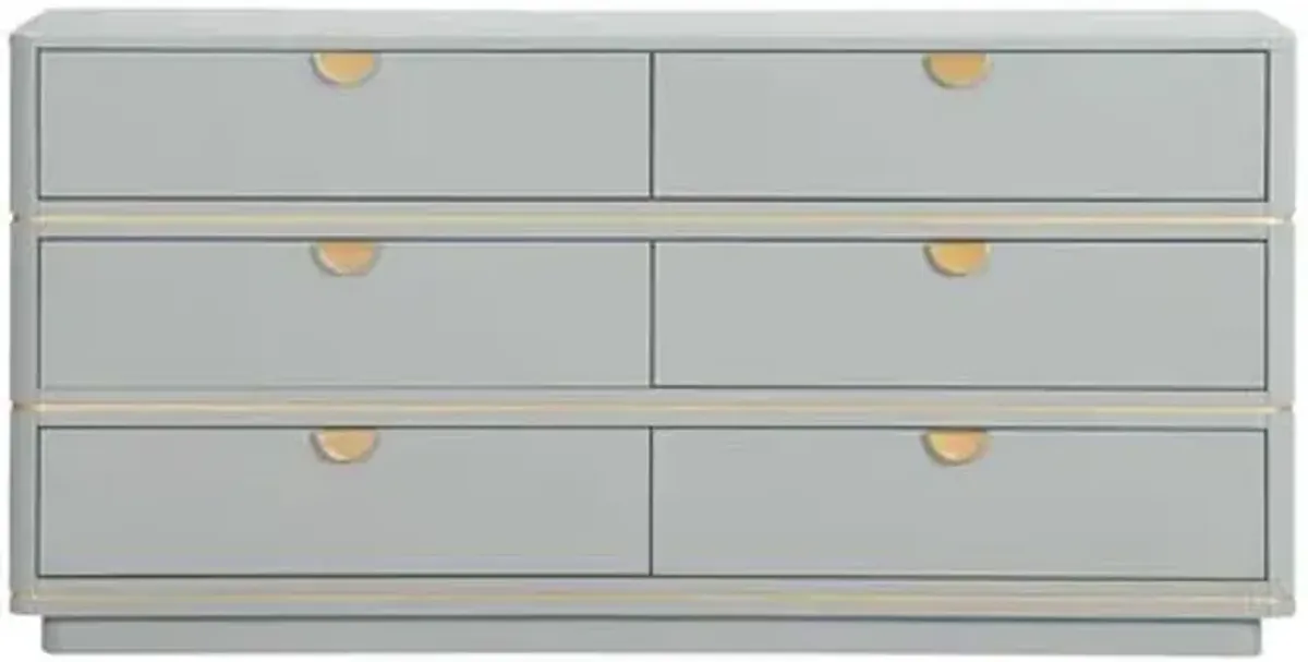 Remi 6-Drawer Dresser - Gray