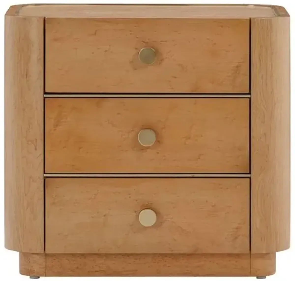 Raelynn 3-Drawer Nightstand - Birdseye Maple