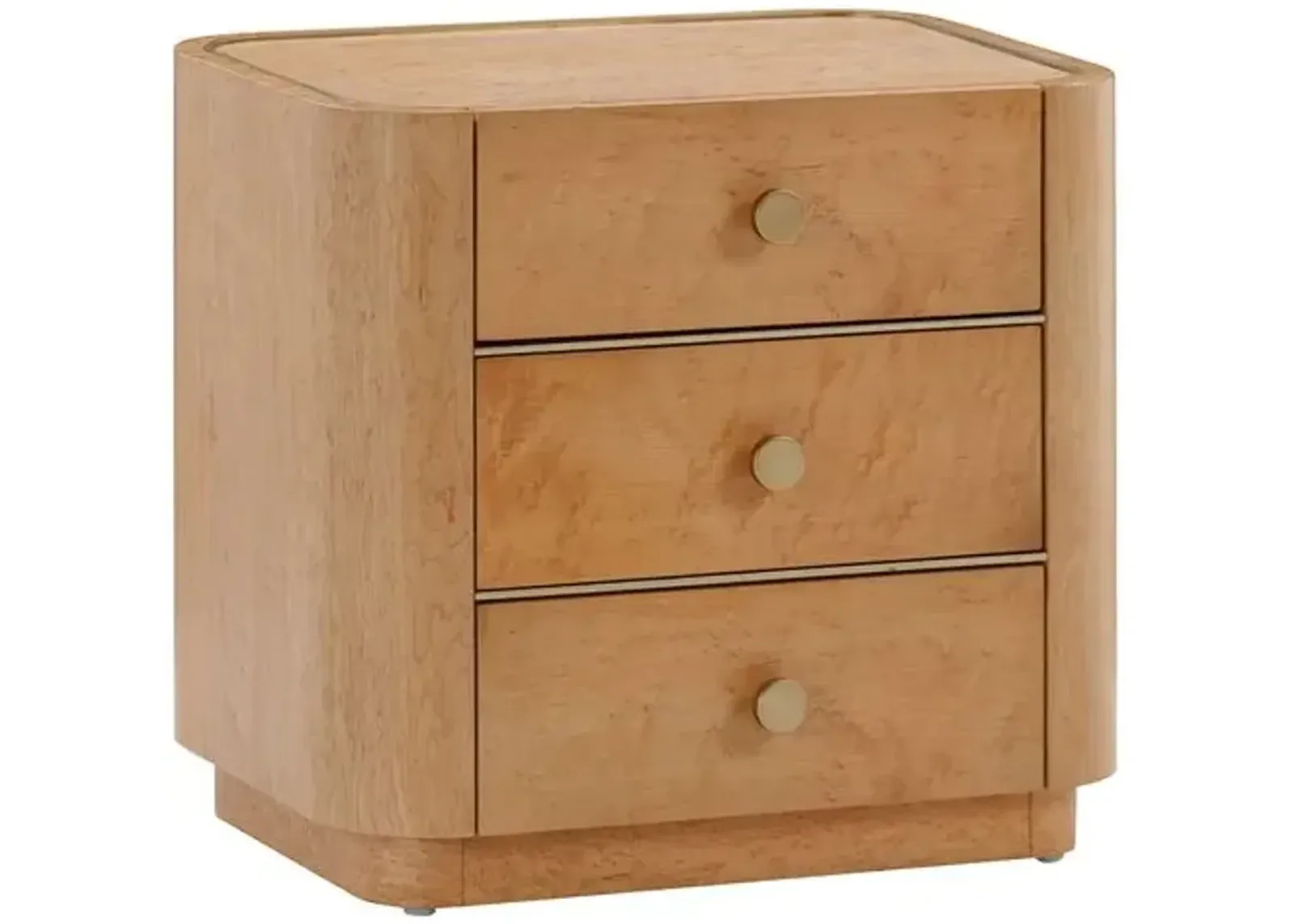 Raelynn 3-Drawer Nightstand - Birdseye Maple