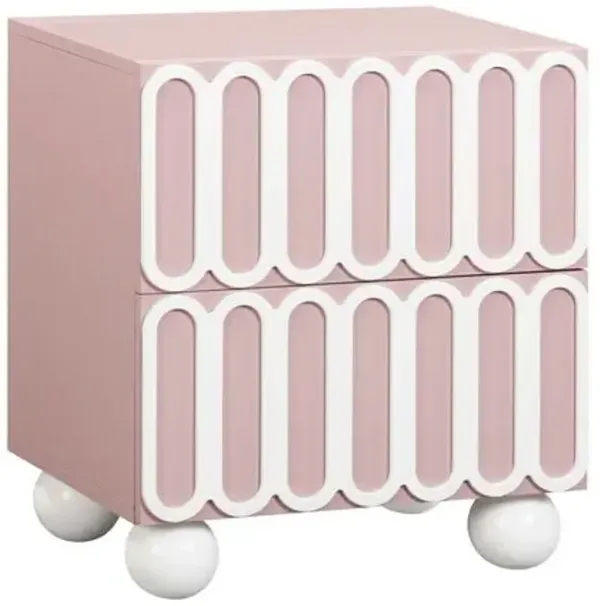 Vionne Motif 2-Drawer Nightstand