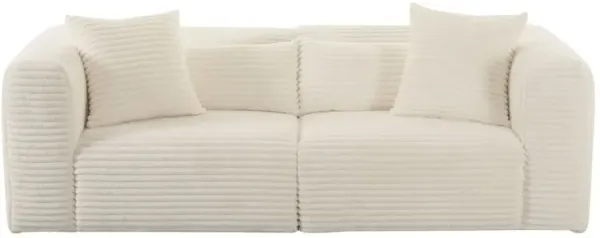 Phoenix Modular Loveseat, Cream Corduroy Performance