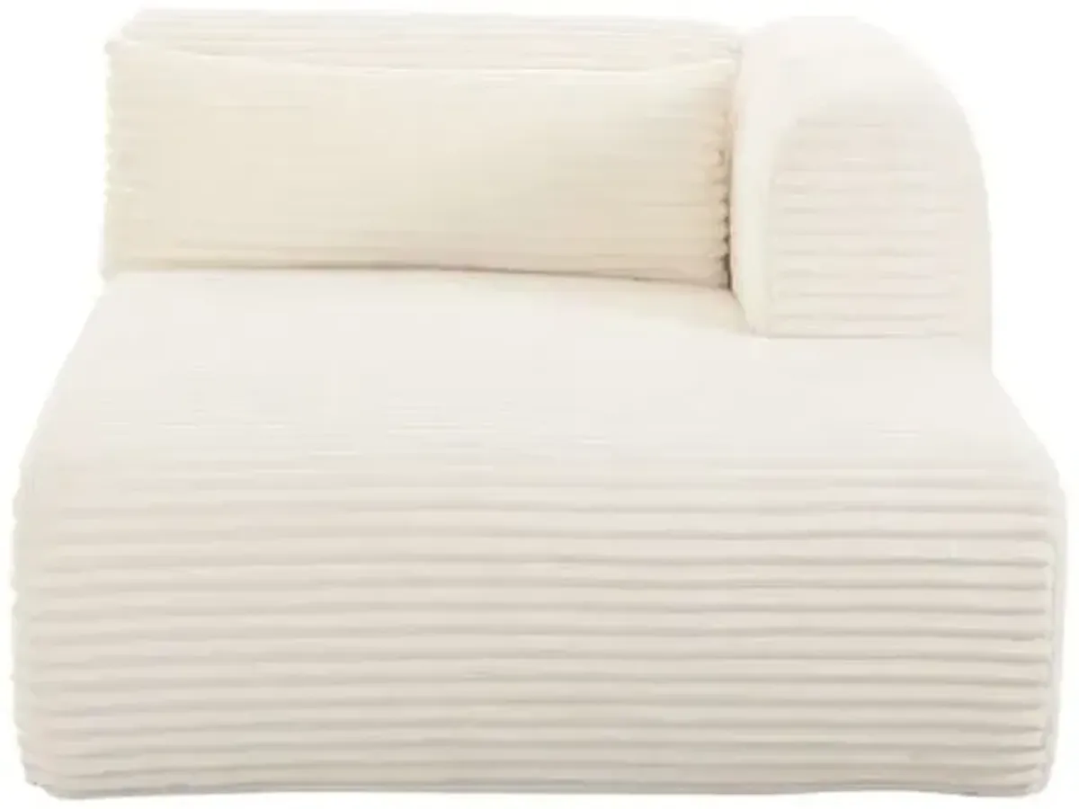 Phoenix Modular RF Chaise - Cream Corduroy Performance - White - Comfortable, Sturdy, Stylish