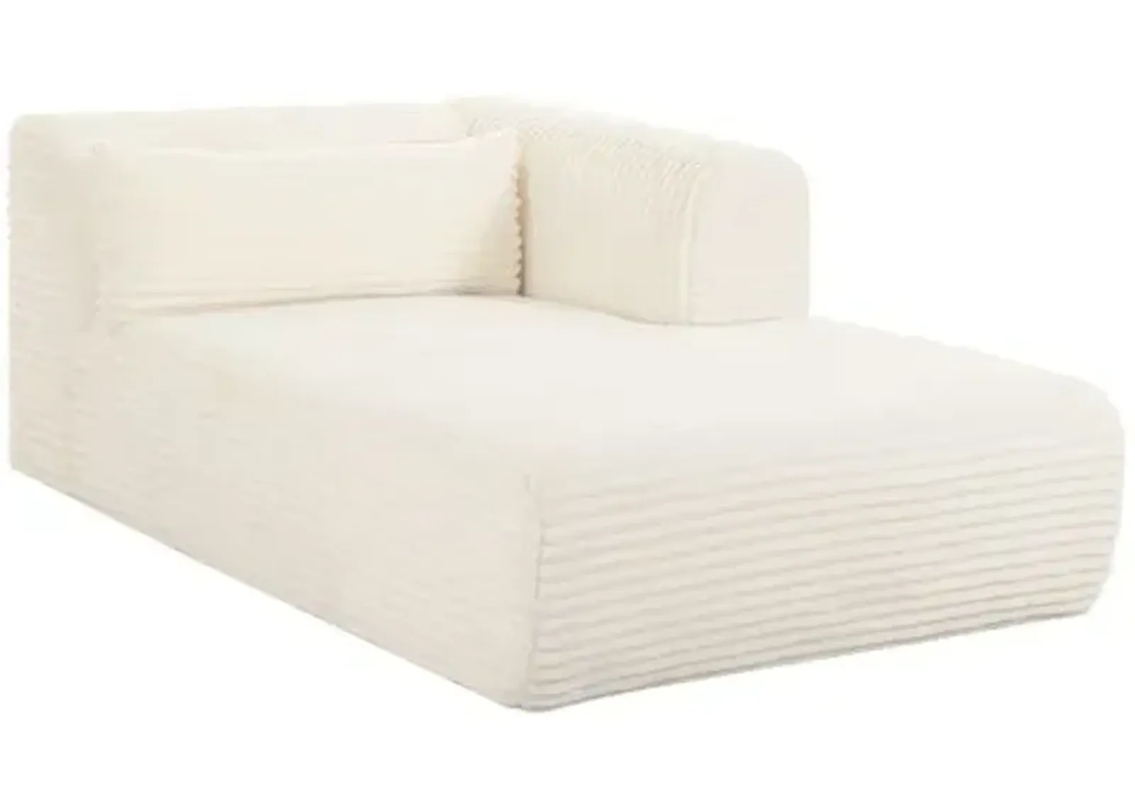 Phoenix Modular RF Chaise - Cream Corduroy Performance - White - Comfortable, Sturdy, Stylish