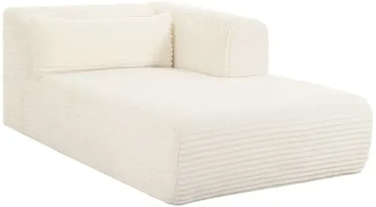 Phoenix Modular RF Chaise - Cream Corduroy Performance - White - Comfortable, Sturdy, Stylish