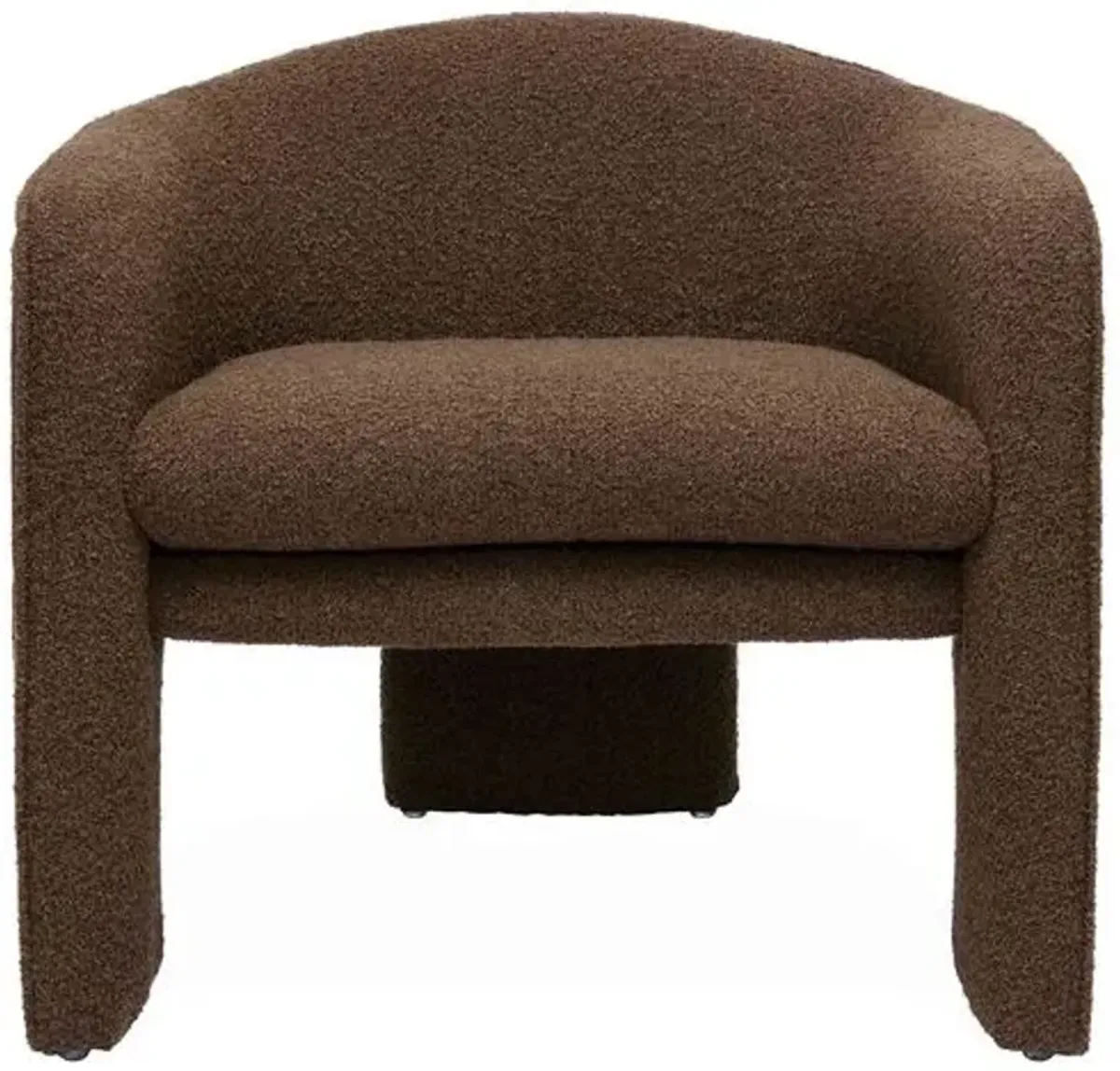 Ivy Boucle Accent Chair - Chocolate Brown, Comfortable, Durable