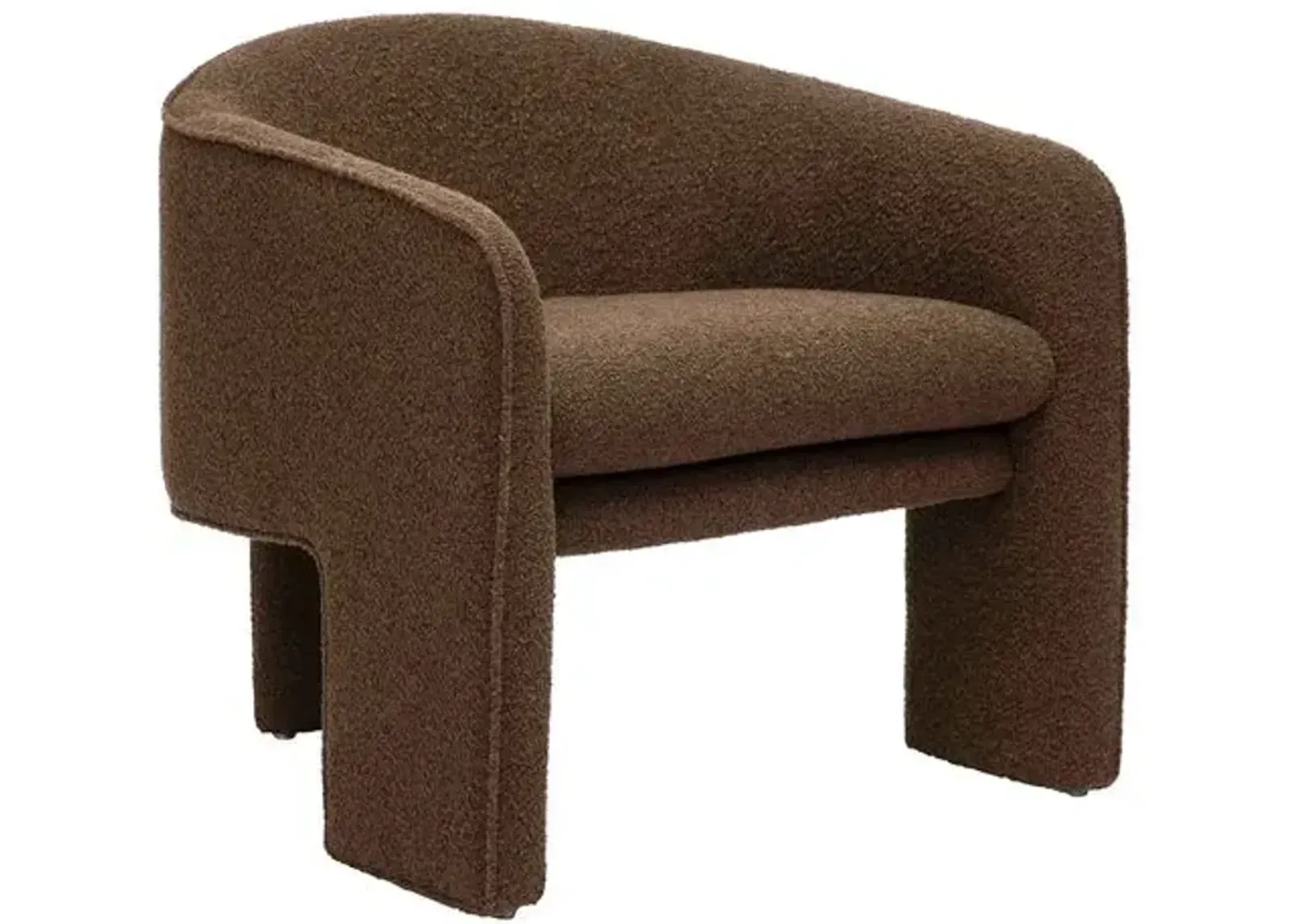 Ivy Boucle Accent Chair - Chocolate Brown, Comfortable, Durable