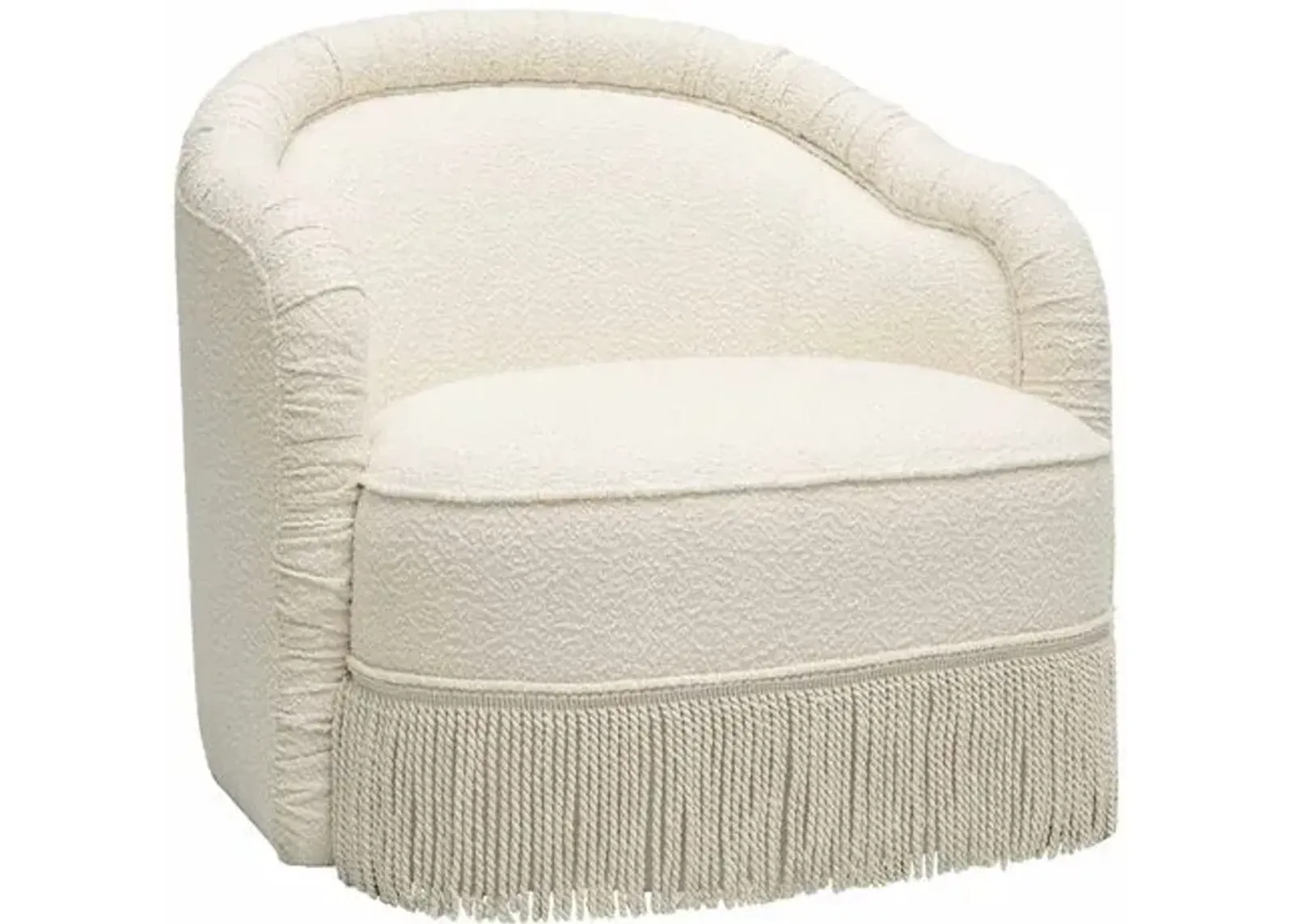 Axel Tassel Lounge Chair - White