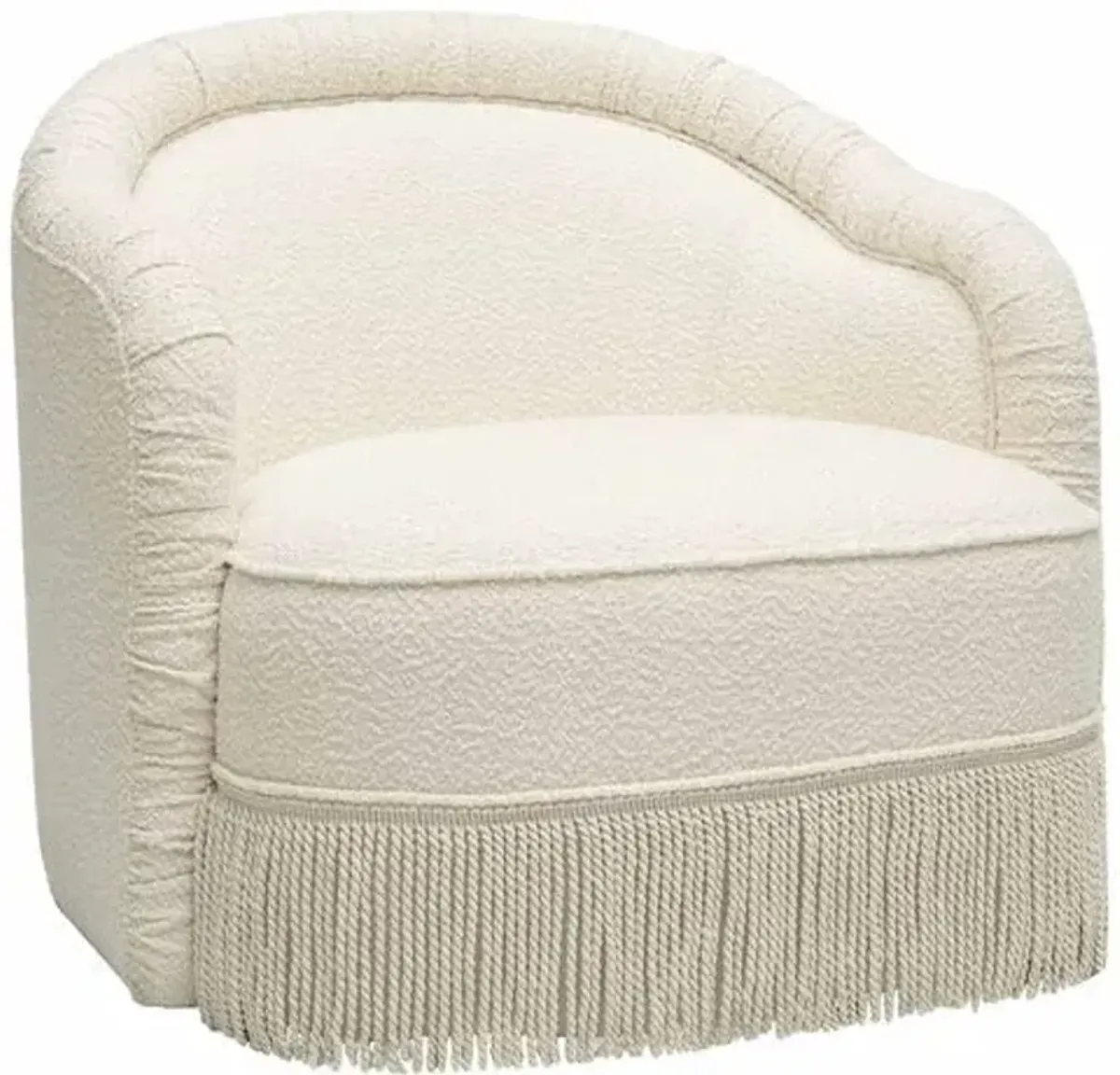 Axel Tassel Lounge Chair - White