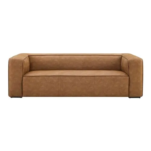 Jamison Leather Sofa - Brown