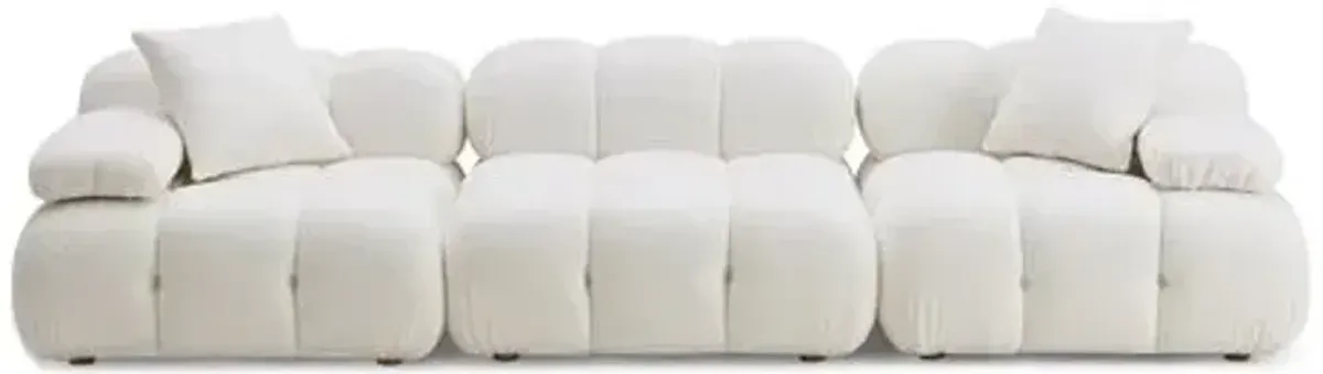 Hudson Modular Sofa - Cream Vegan Shearling