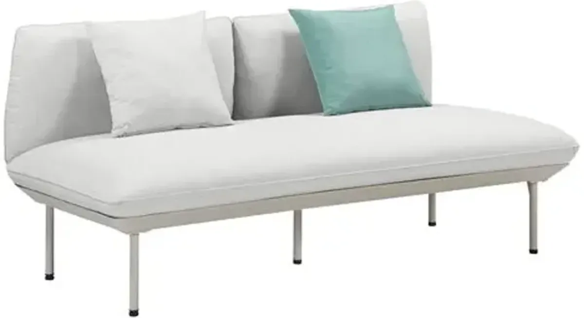 Arabella Outdoor Loveseat - Light Grey - Gray