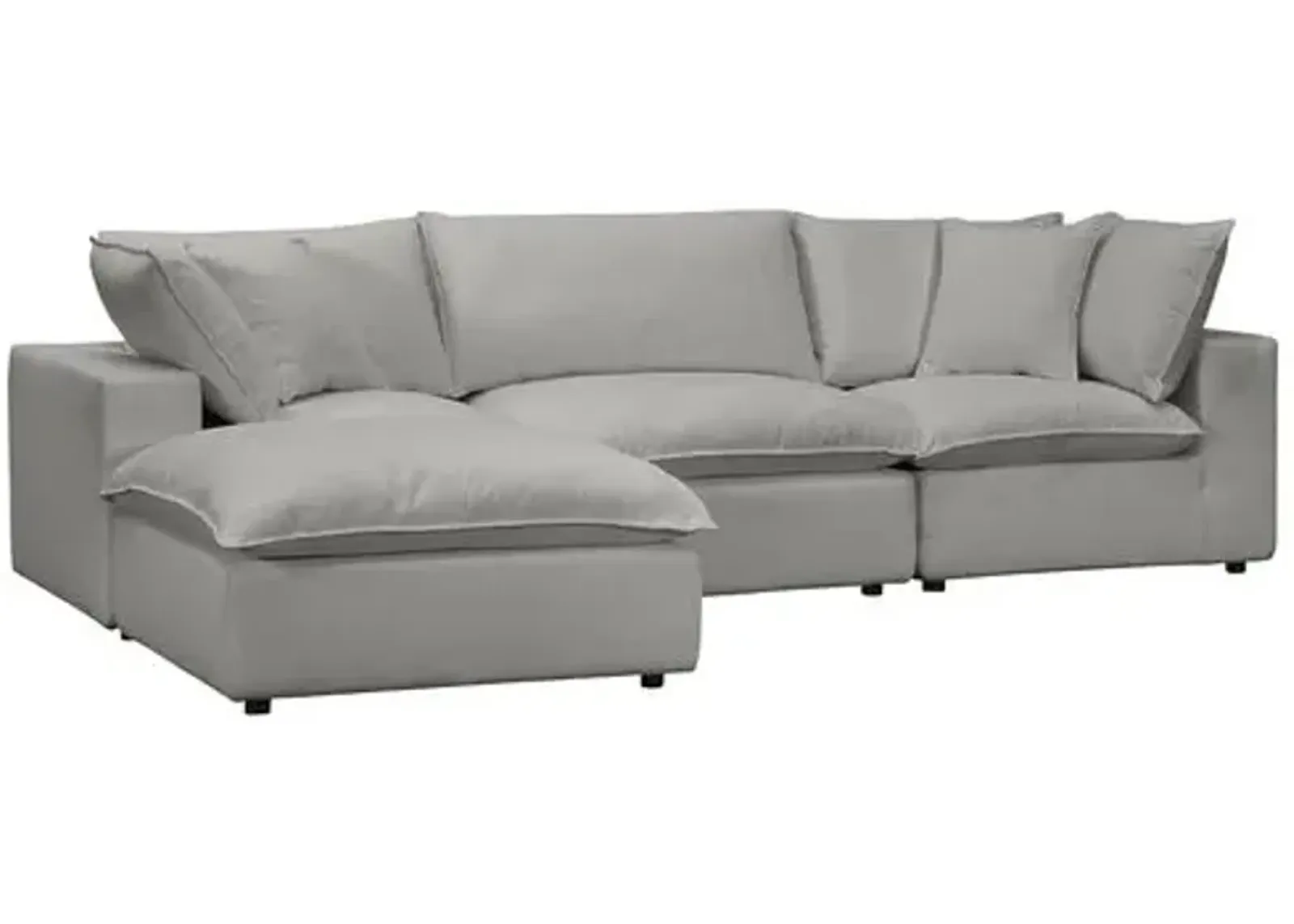 Benji Performance Modular 4-Pc Sectional - Gray